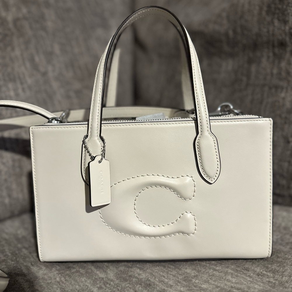 Coach White Leather Handbag
